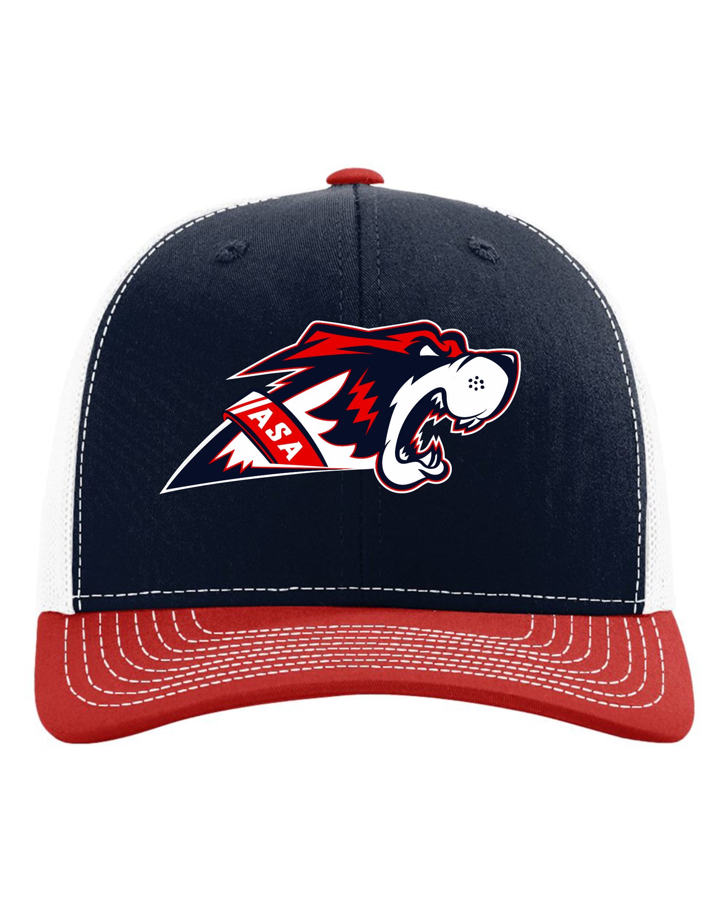 ASA Football SportMesh Flex Cap Navy/Red/White